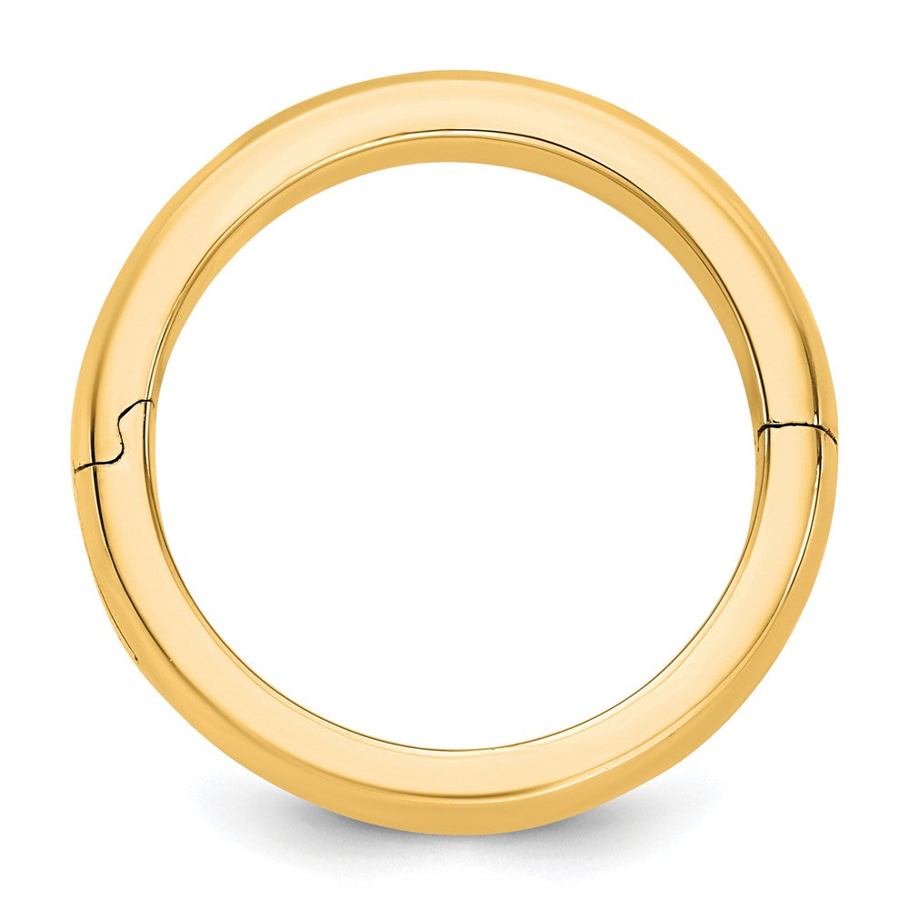 14ky CLIQ 6mm Hinged Half Round Wedding Band Size 8.5