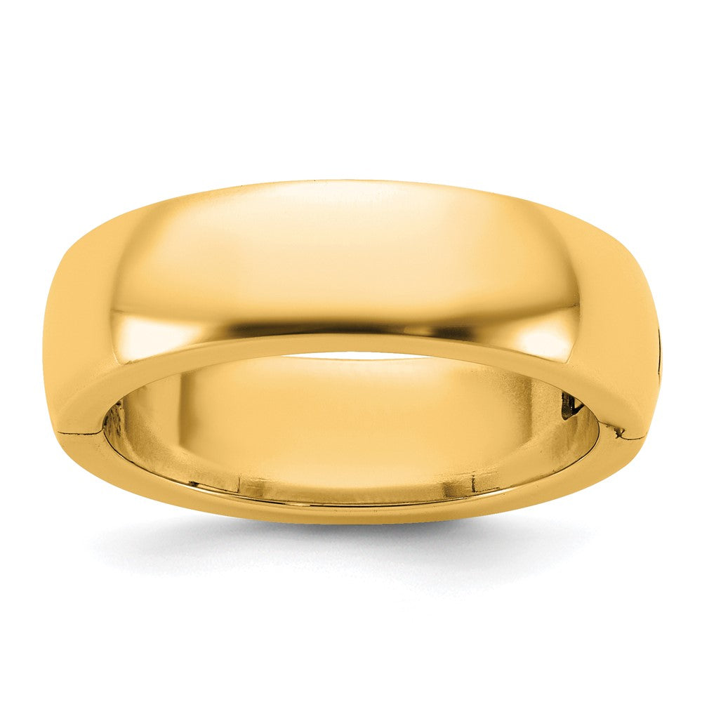 14ky CLIQ 6mm Hinged Half Round Wedding Band Size 9