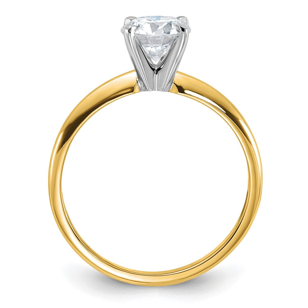 14ktt 3ct Cert Lab Grown Diamond VS+ F+ Round Complete Solitaire Eng Ring