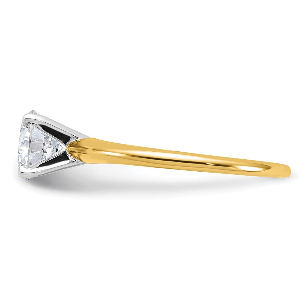 14ktt 3ct Cert Lab Grown Diamond VS+ F+ Round Complete Solitaire Eng Ring