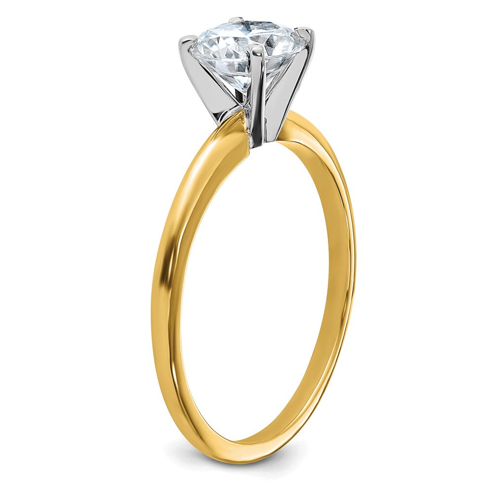 14ktt 3ct Cert Lab Grown Diamond VS+ F+ Round Complete Solitaire Eng Ring