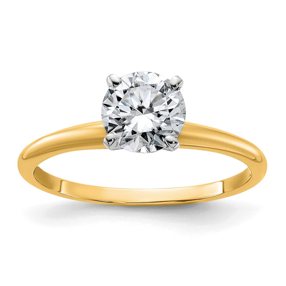 14ktt 3ct Cert Lab Grown Diamond VS+ F+ Round Complete Solitaire Eng Ring