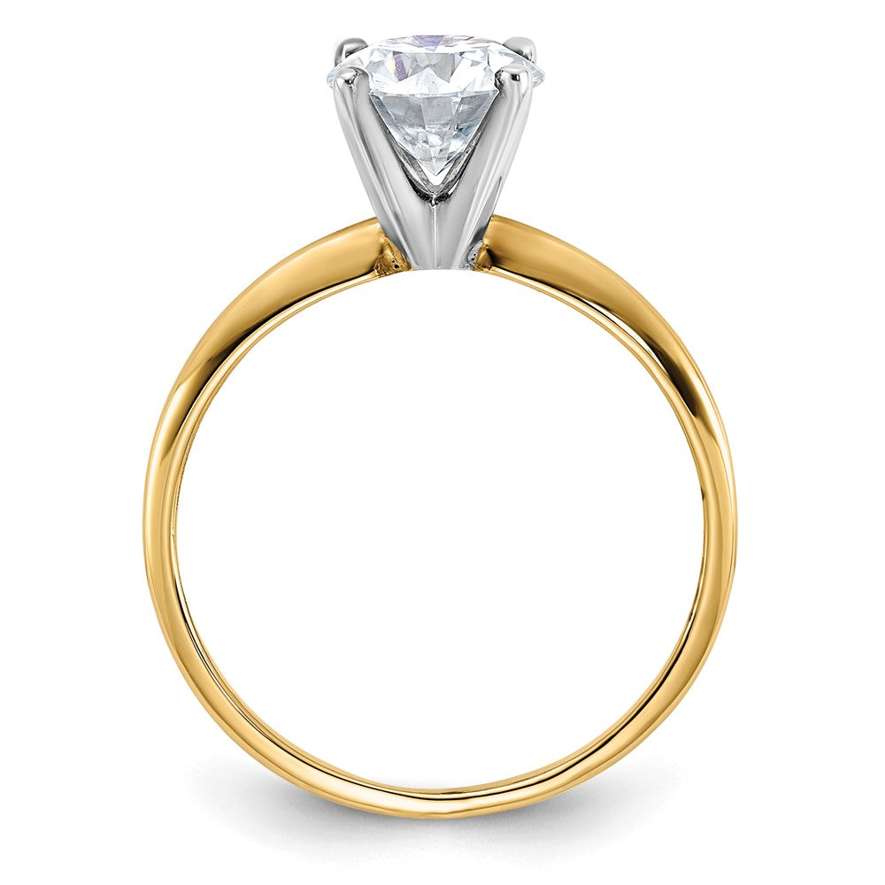 14ktt 1 3/4ct Lab Grown Diamond VS/SI+ G+ Round Comp Solitaire Eng Ring