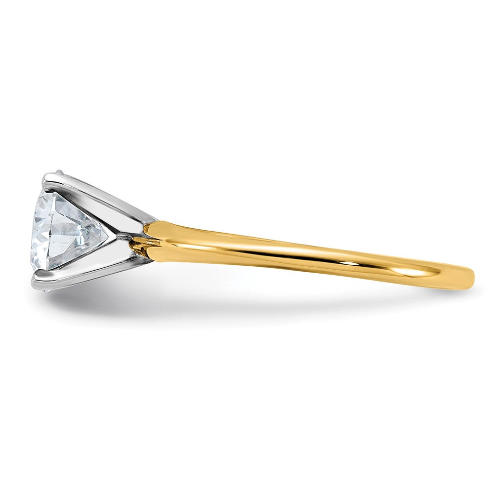 14ktt 1 3/4ct Lab Grown Diamond VS/SI+ G+ Round Comp Solitaire Eng Ring