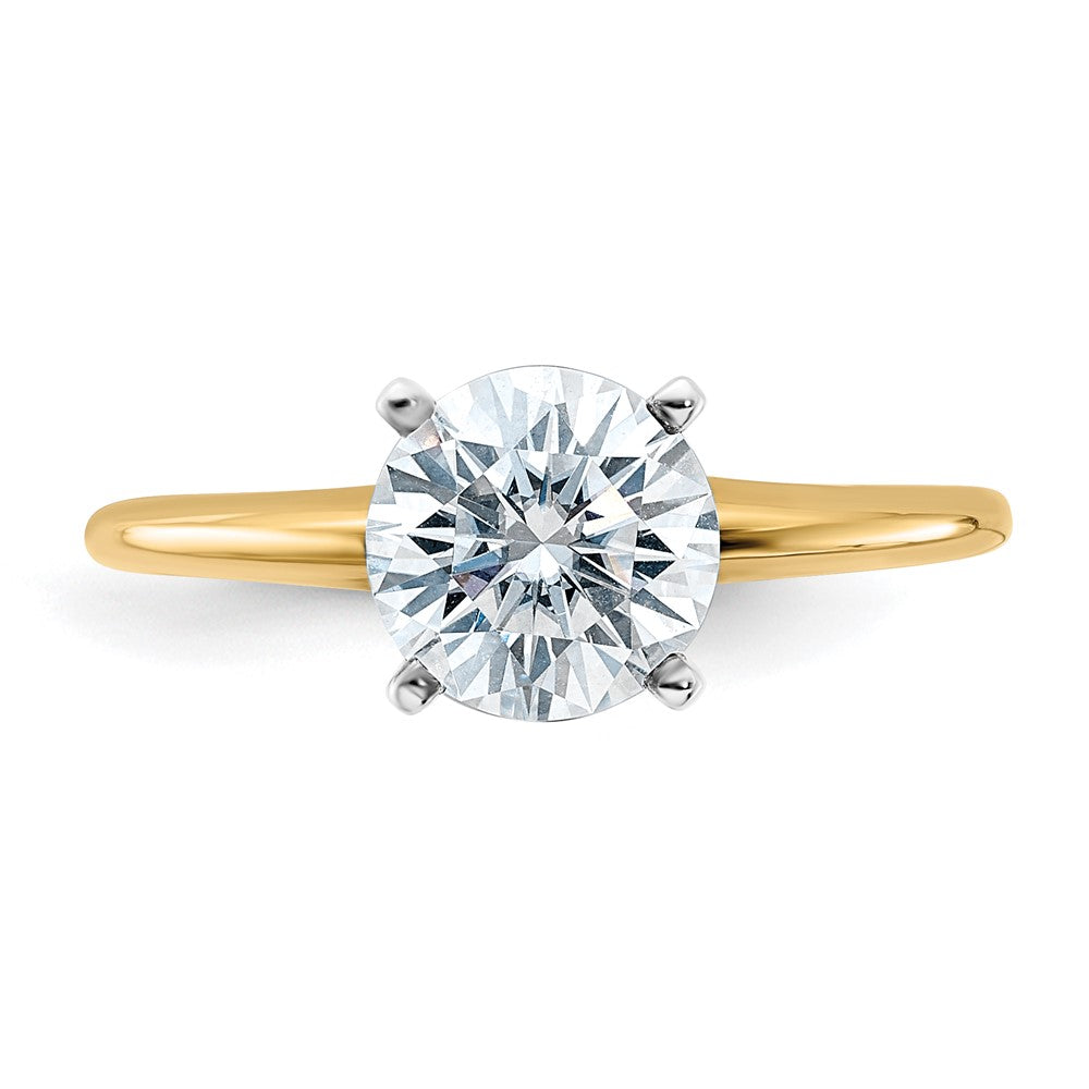 14ktt 1 3/4ct Lab Grown Diamond VS/SI+ G+ Round Comp Solitaire Eng Ring