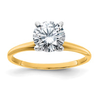 14ktt 1 3/4ct Lab Grown Diamond VS/SI+ G+ Round Comp Solitaire Eng Ring