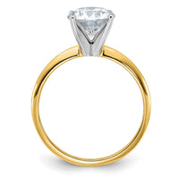 14ktt 2ct Lab Grown Diamond VS/SI+ G+ Round Complete Solitaire Eng Ring
