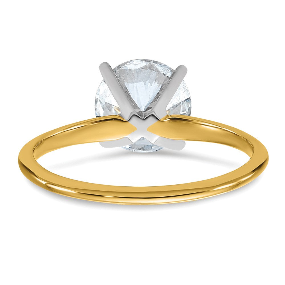 14ktt 2ct Lab Grown Diamond VS/SI+ G+ Round Complete Solitaire Eng Ring