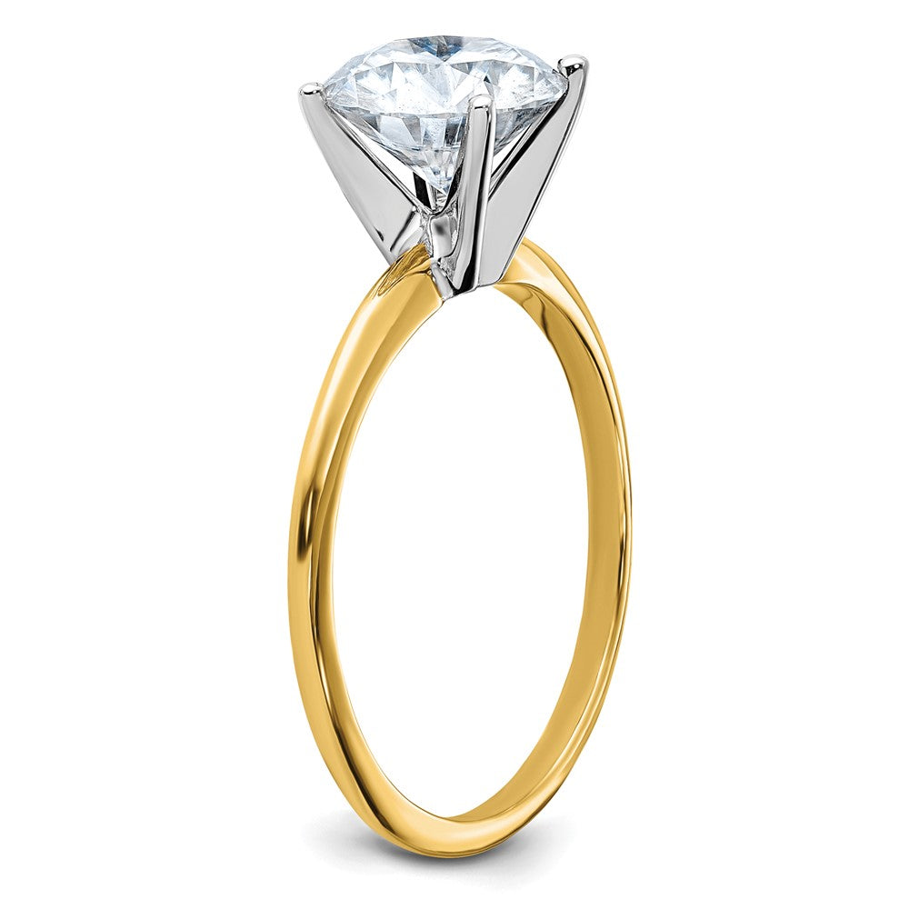 14ktt 2ct Lab Grown Diamond VS/SI+ G+ Round Complete Solitaire Eng Ring