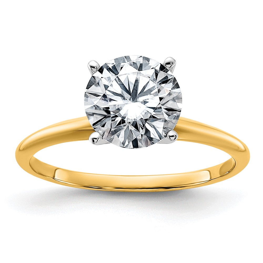 14ktt 2ct Cert Lab Grown Diamond VS/SI+ G+ Round Comp Solitaire Eng Ring