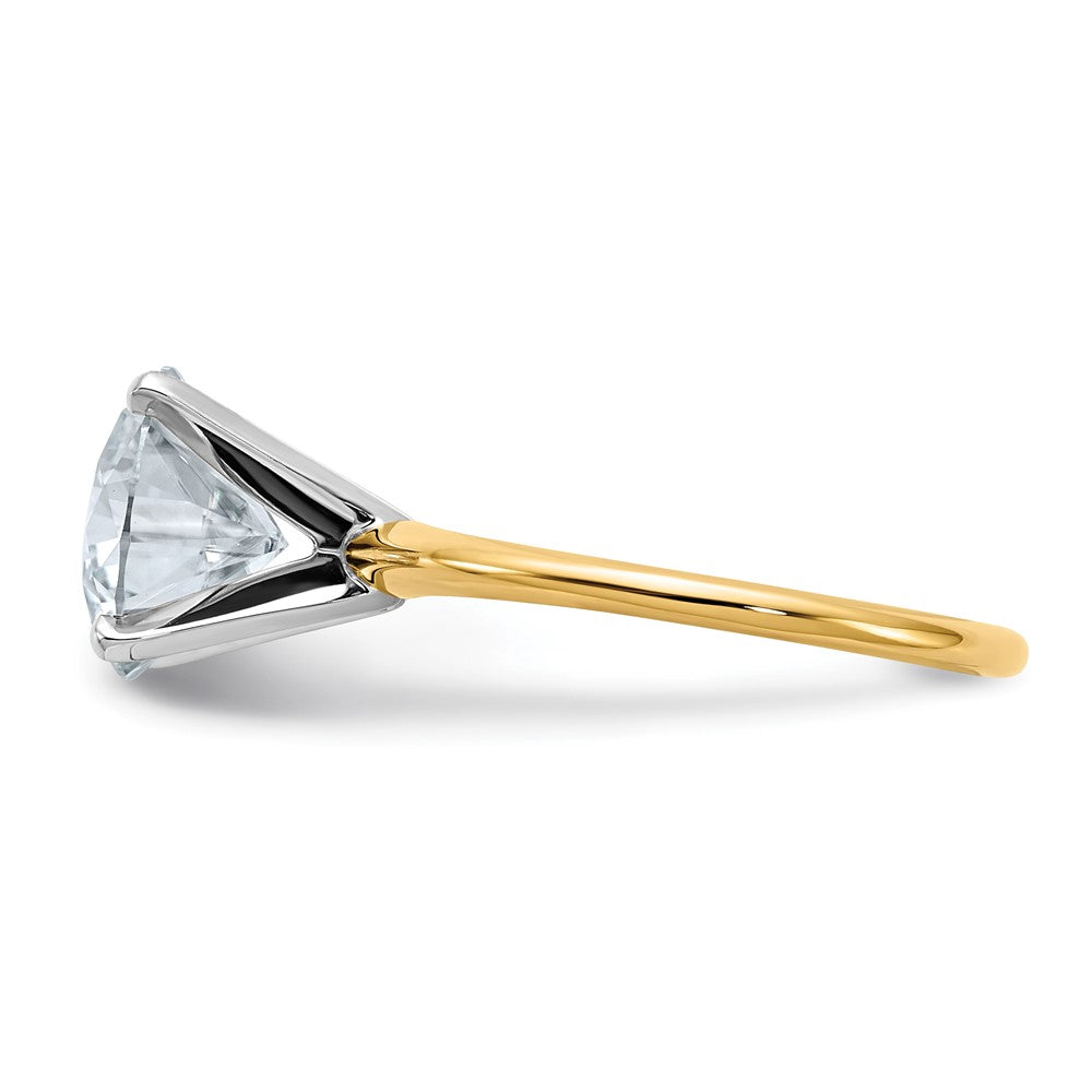 14ktt 3ct Cert Lab Grown Diamond VS/SI+ G+ Round Comp Solitaire Eng Ring