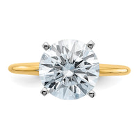 14ktt 3ct Cert Lab Grown Diamond VS/SI+ G+ Round Comp Solitaire Eng Ring