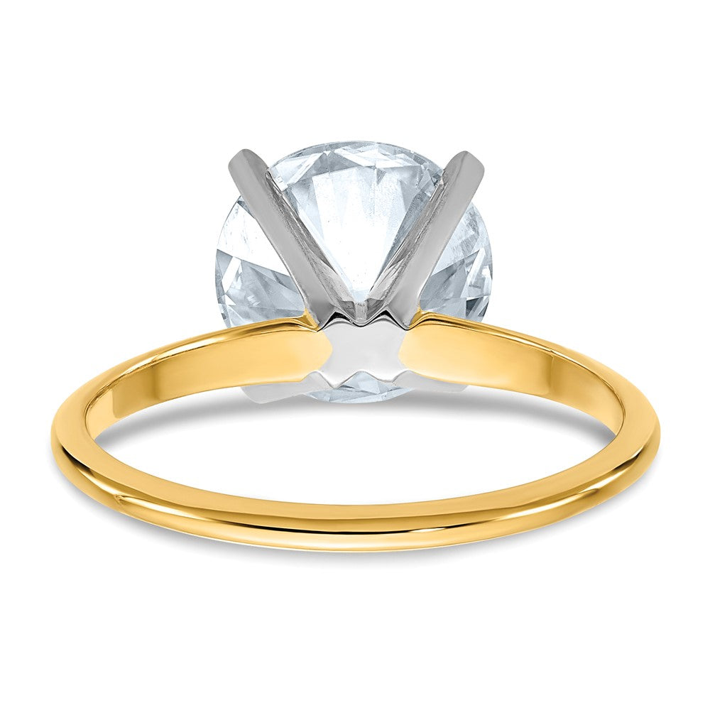 14ktt 3ct Cert Lab Grown Diamond VS/SI+ G+ Round Comp Solitaire Eng Ring