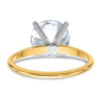 14ktt 3ct Cert Lab Grown Diamond VS/SI+ G+ Round Comp Solitaire Eng Ring