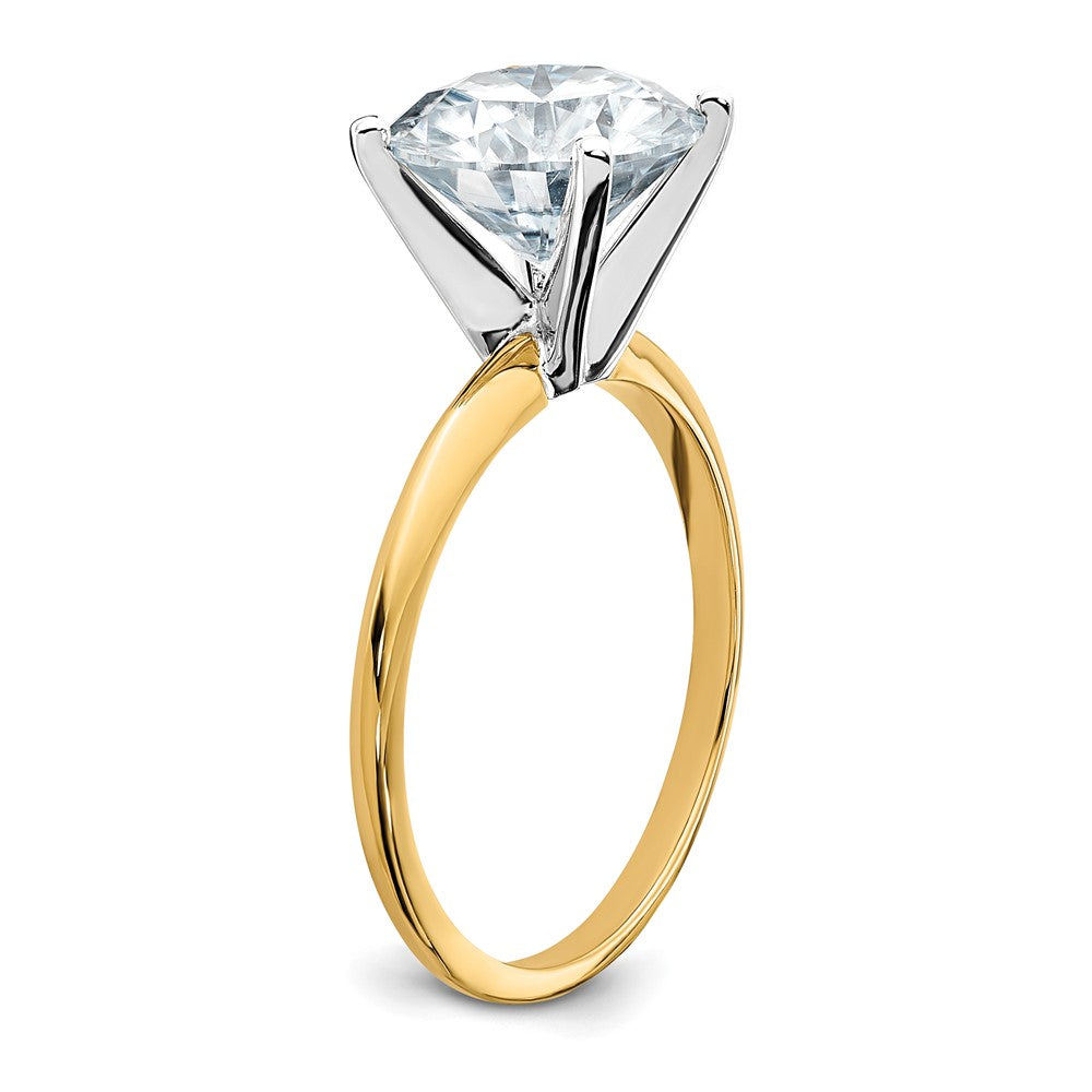 14ktt 3ct Cert Lab Grown Diamond VS/SI+ G+ Round Comp Solitaire Eng Ring
