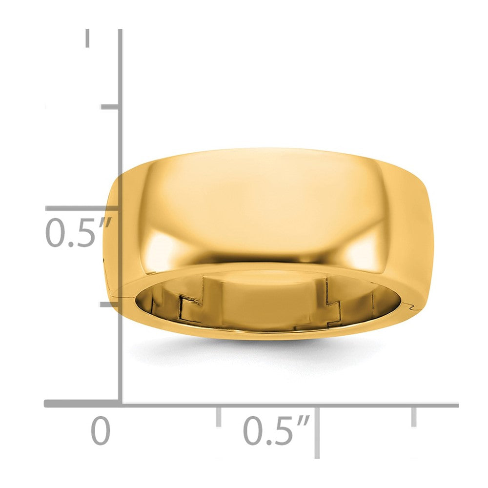 14ky CLIQ 8mm Hinged Half Round Wedding Band Size 4