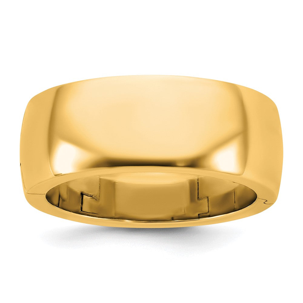 14ky CLIQ 8mm Hinged Half Round Wedding Band Size 6