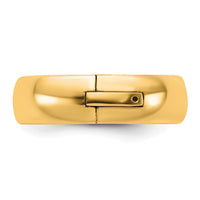 14ky CLIQ 6mm Hinged Comfort Fit Wedding Band Size 7
