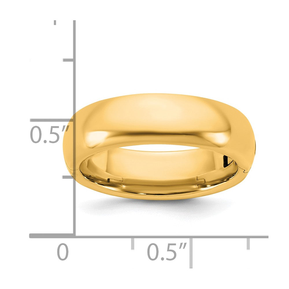 14ky CLIQ 6mm Hinged Comfort Fit Wedding Band Size 4