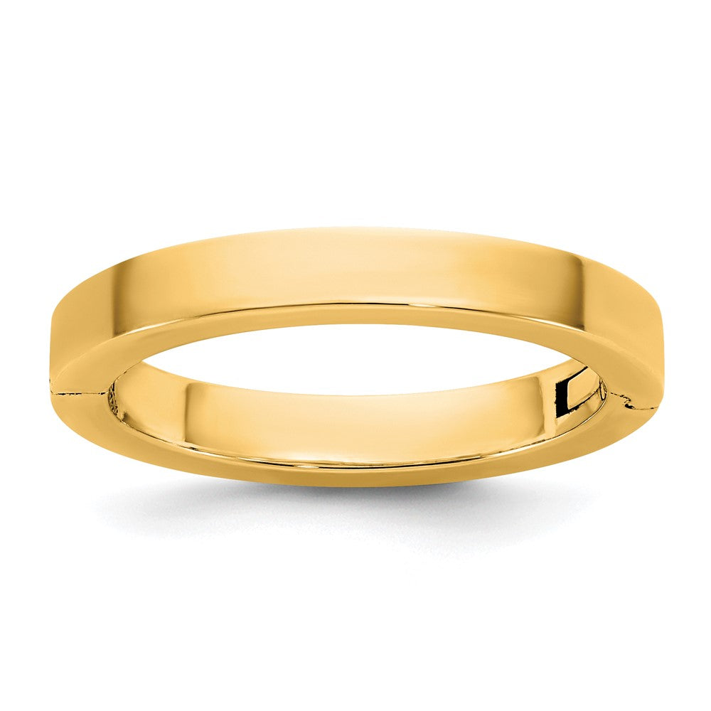 14ky CLIQ 3mm Hinged Flat Wedding Band Size 10