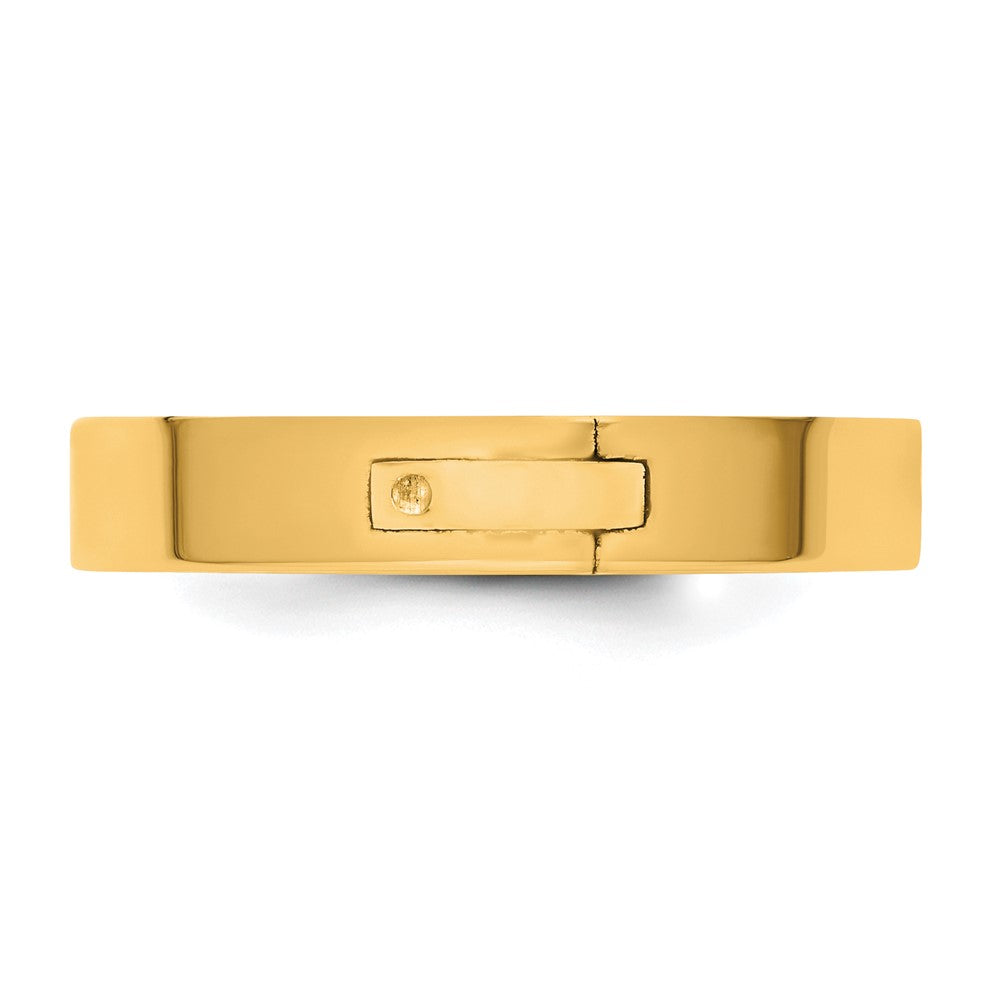 14ky CLIQ 4mm Hinged Flat Wedding Band Size 4
