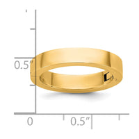 14ky CLIQ 4mm Hinged Flat Wedding Band Size 6.5