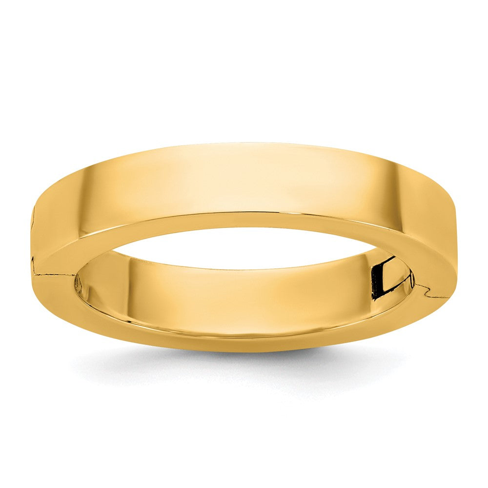 14ky CLIQ 4mm Hinged Flat Wedding Band Size 11