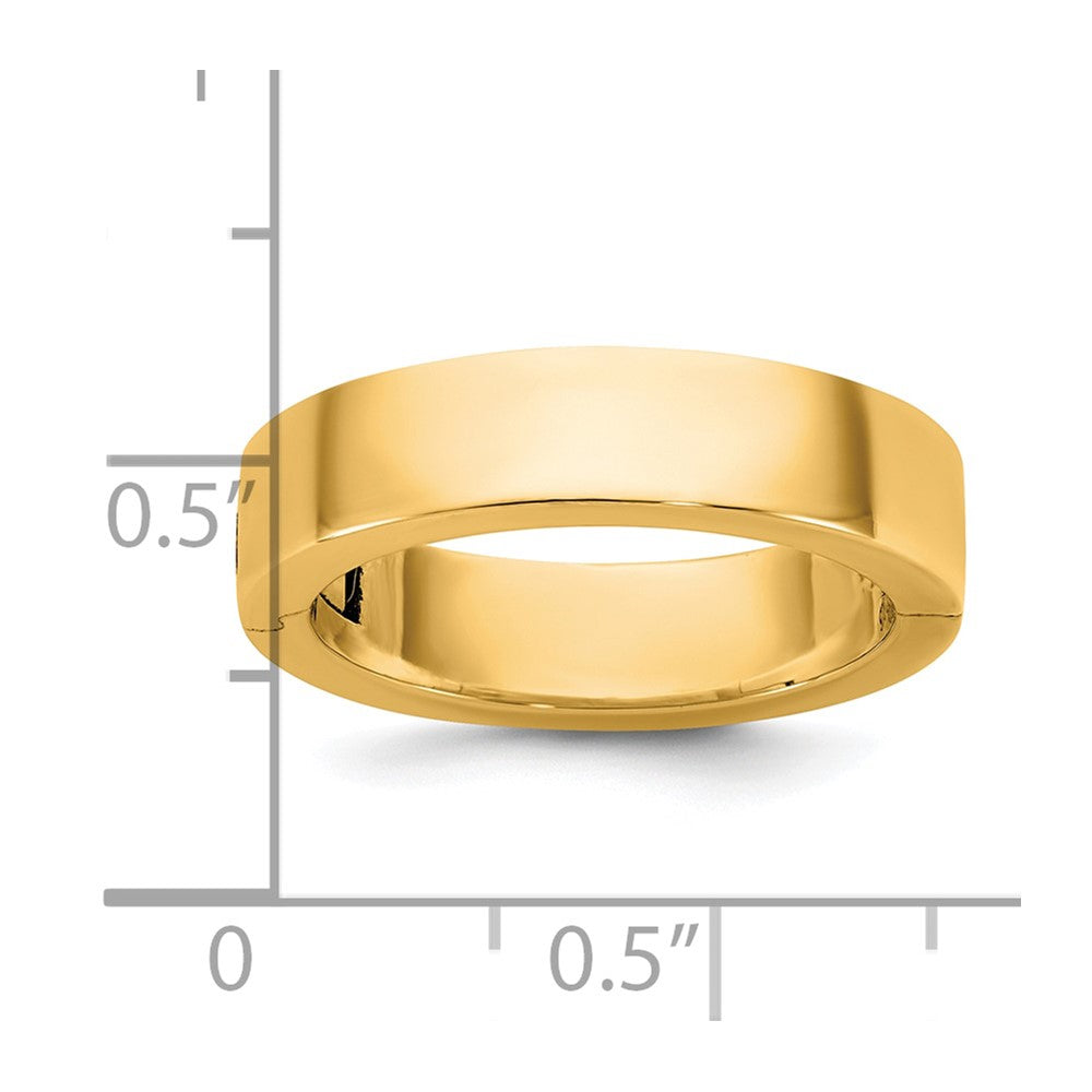 14ky CLIQ 5mm Hinged Flat Wedding Band Size 8.5