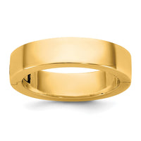 14ky CLIQ 5mm Hinged Flat Wedding Band Size 6.5