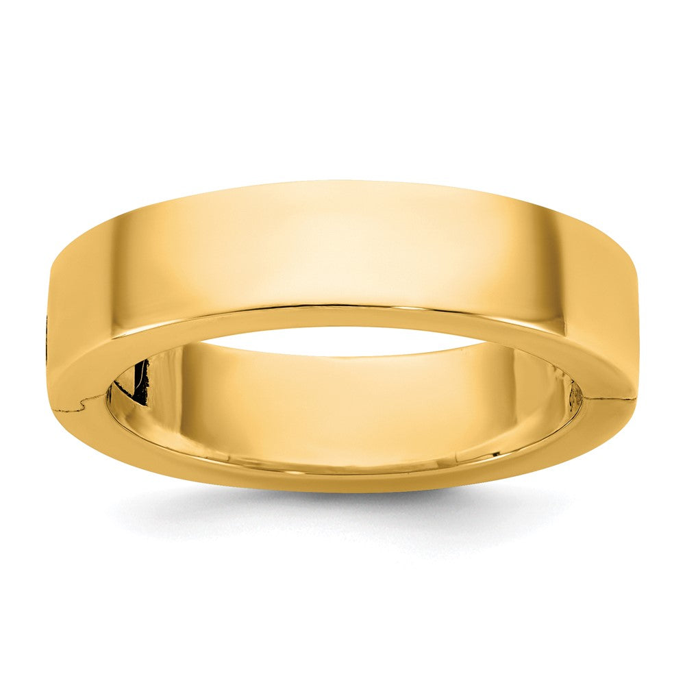 14ky CLIQ 5mm Hinged Flat Wedding Band Size 10.5