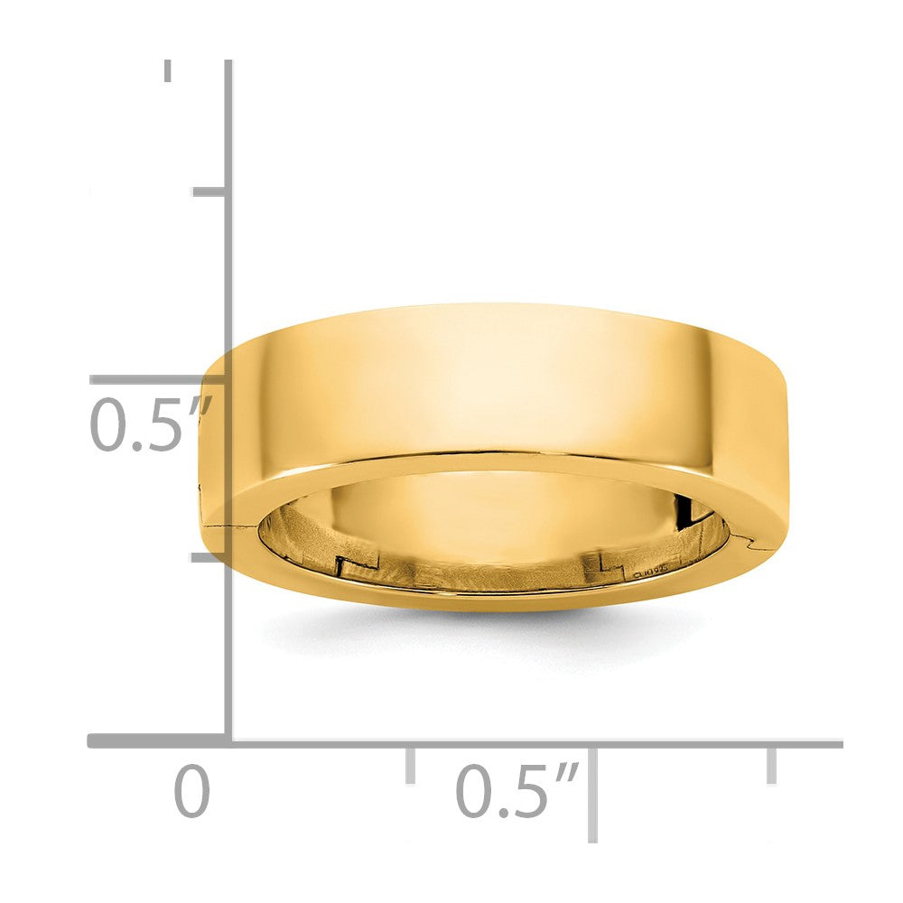 14ky CLIQ 6mm Hinged Flat Wedding Band Size 7