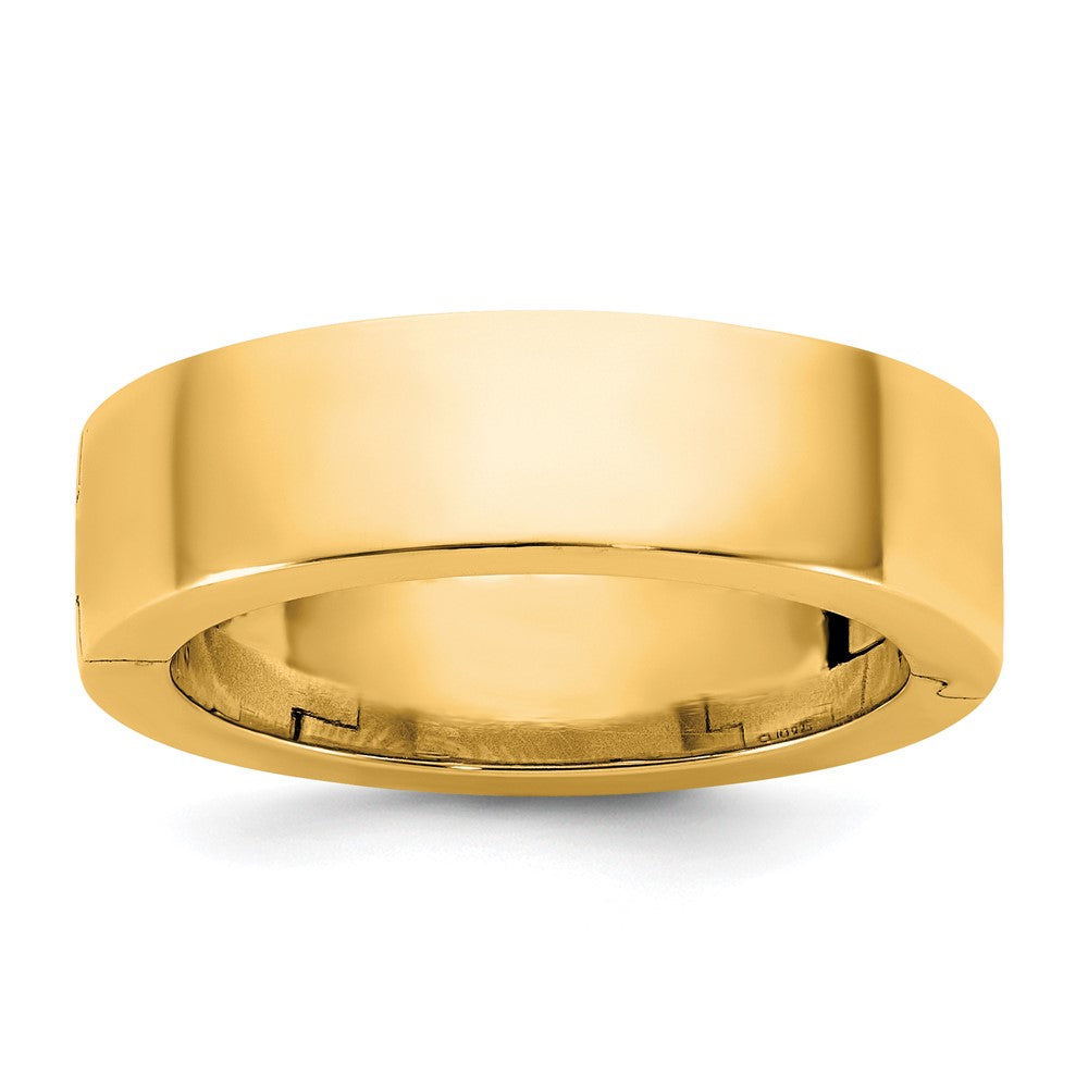 14ky CLIQ 6mm Hinged Flat Wedding Band Size 5