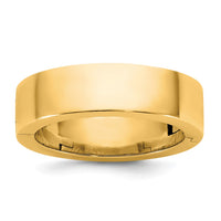 14ky CLIQ 6mm Hinged Flat Wedding Band Size 7
