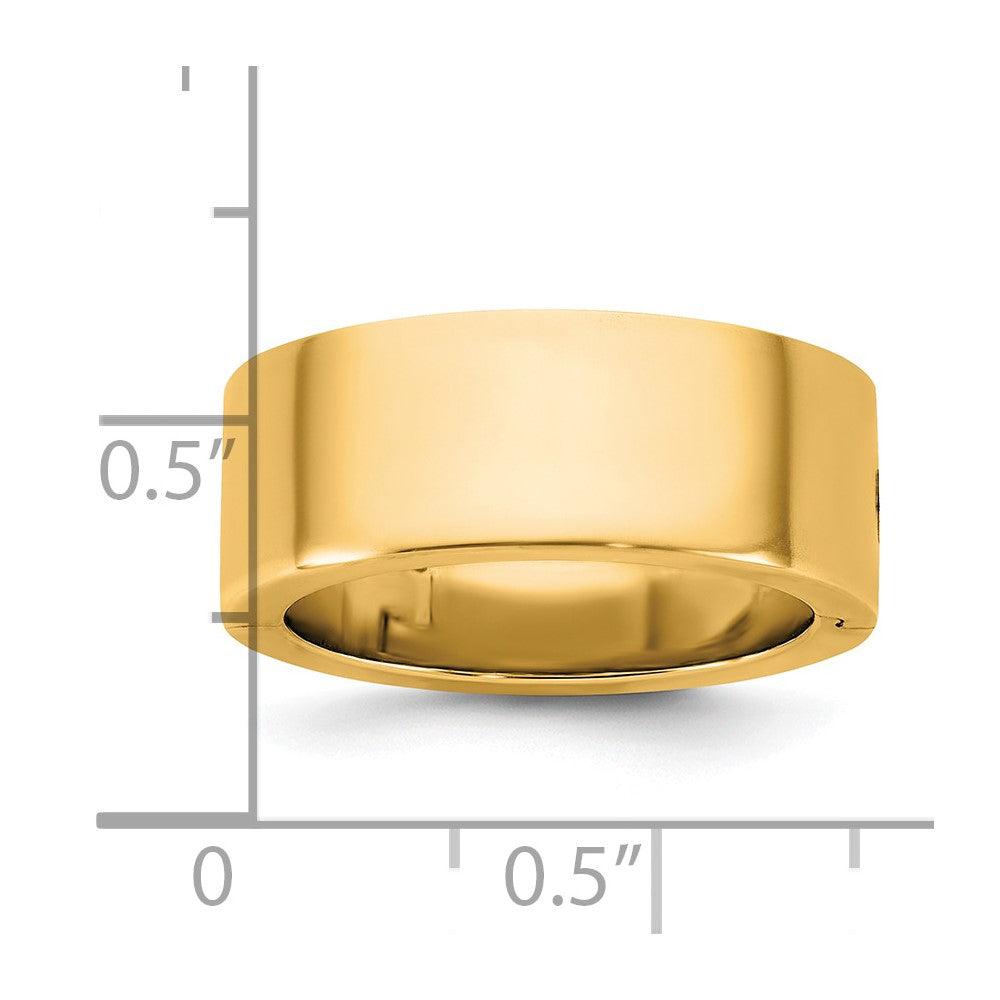 14ky CLIQ 8mm Hinged Flat Wedding Band Size 10