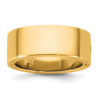 14ky CLIQ 8mm Hinged Flat Wedding Band Size 12