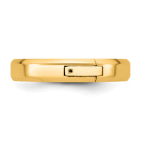14ky CLIQ 4mm Hinged Beveled Edge Wedding Band Size 9