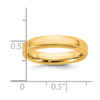 14ky CLIQ 4mm Hinged Beveled Edge Wedding Band Size 6
