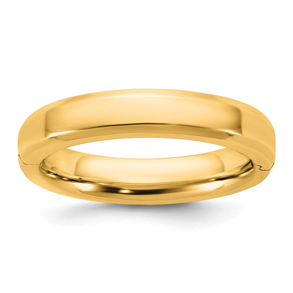 14ky CLIQ 4mm Hinged Beveled Edge Wedding Band Size 9