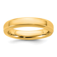 14ky CLIQ 4mm Hinged Beveled Edge Wedding Band Size 9