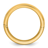 14ky CLIQ 7mm Hinged Beveled Edge Wedding Band Size 5.5