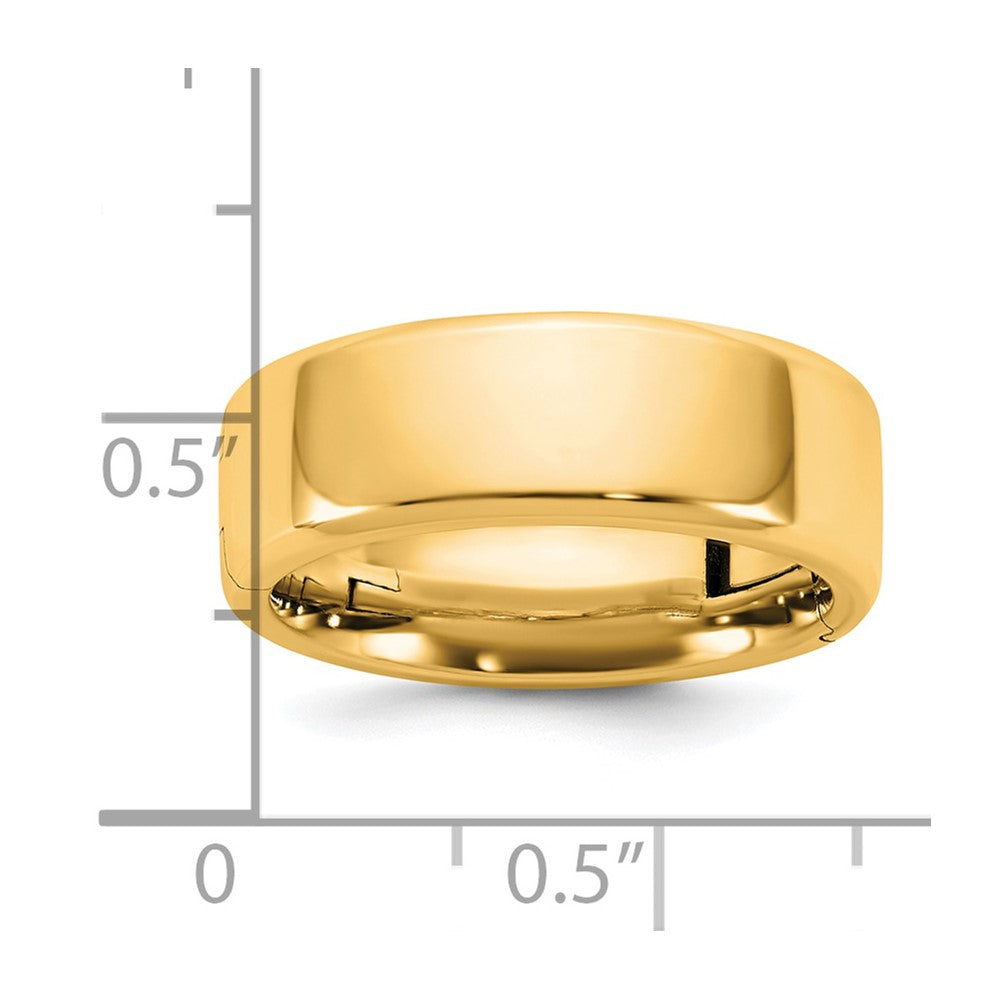 14ky CLIQ 7mm Hinged Beveled Edge Wedding Band Size 12
