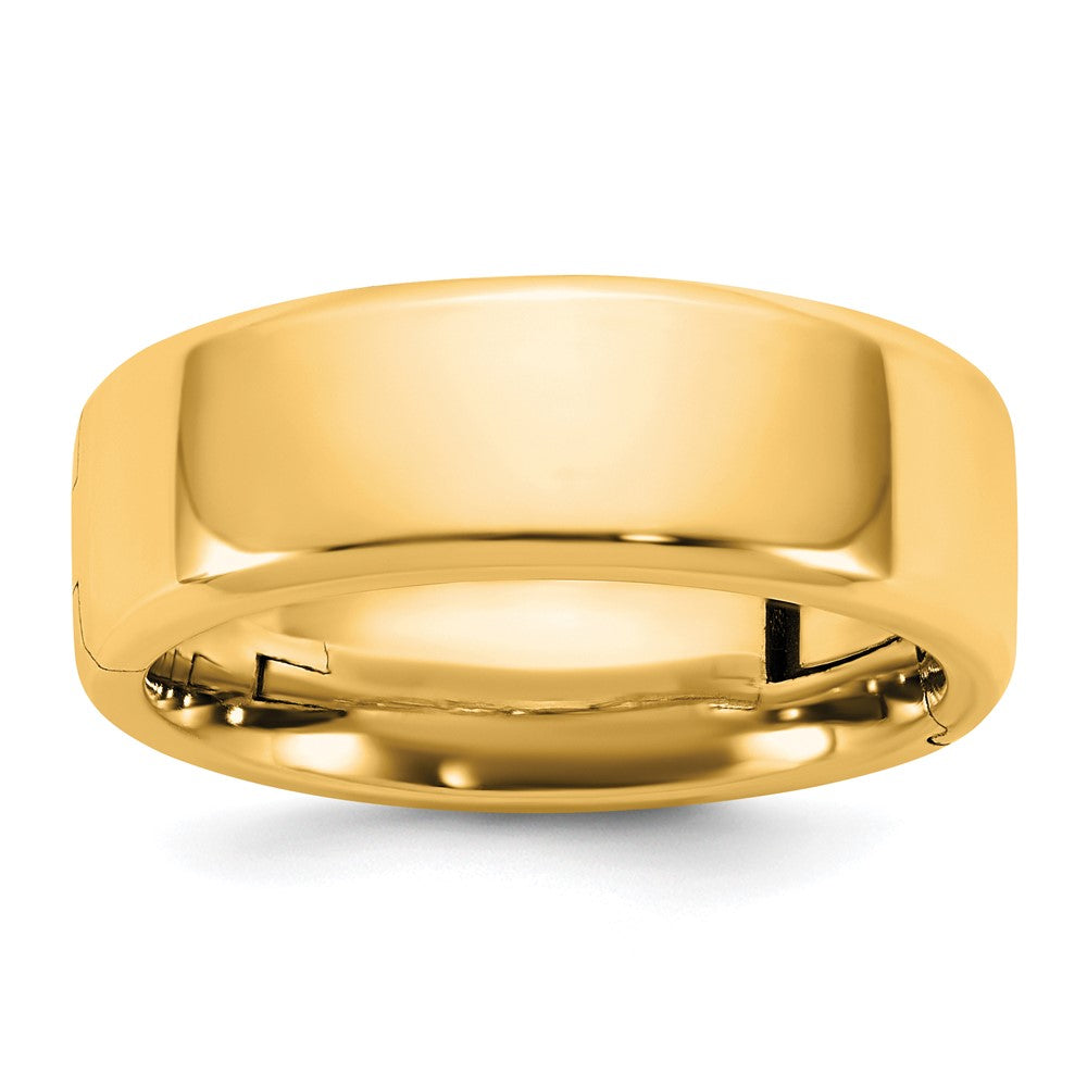 14ky CLIQ 7mm Hinged Beveled Edge Wedding Band Size 12