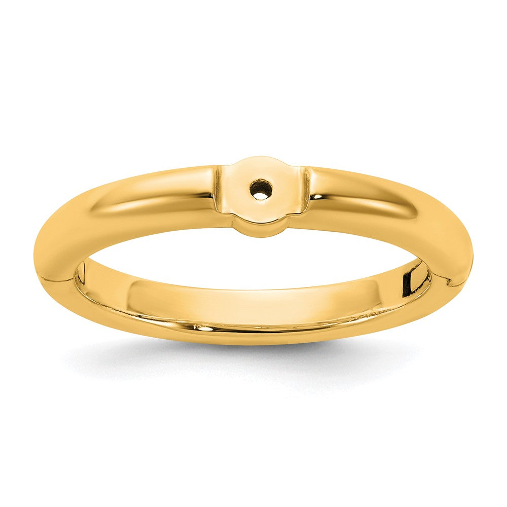 14ky CLIQ Low Profile Hinged Peg Set Engagement Ring Mounting