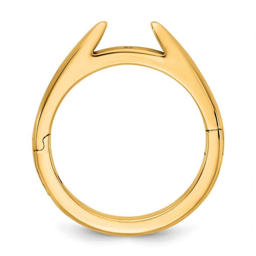 14ky CLIQ Hinged Cathedral Solitaire Peg Set Engagement Ring Mounting