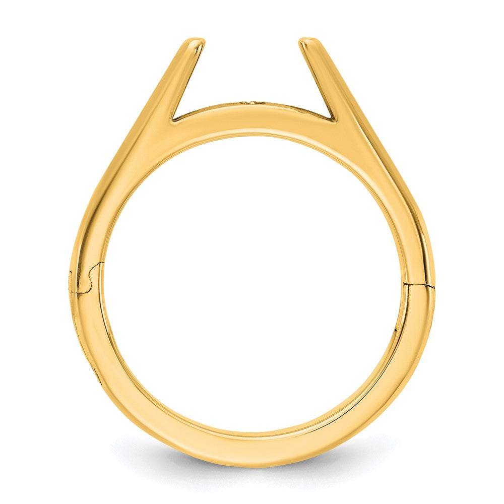 14ky CLIQ Hinged Cathedral Solitaire Peg Set Engagement Ring Mounting