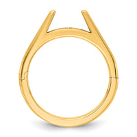 14ky CLIQ Hinged Cathedral Solitaire Peg Set Engagement Ring Mounting