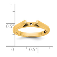 14ky CLIQ Hinged Cathedral Solitaire Peg Set Engagement Ring Mounting