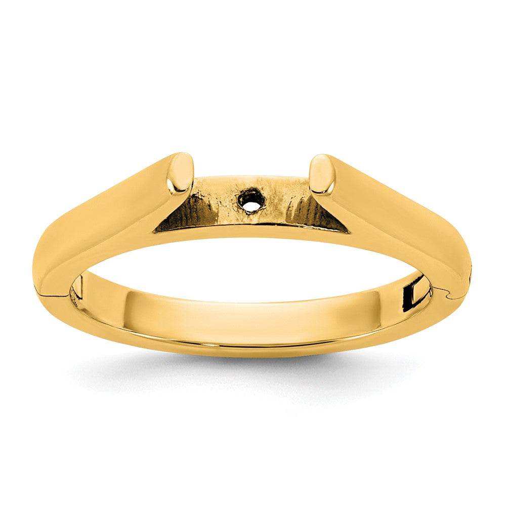 14ky CLIQ Hinged Cathedral Solitaire Peg Set Engagement Ring Mounting