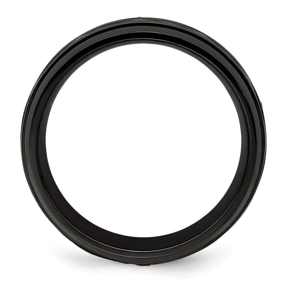 Black Zirconium Polished and D/C 8mm Band