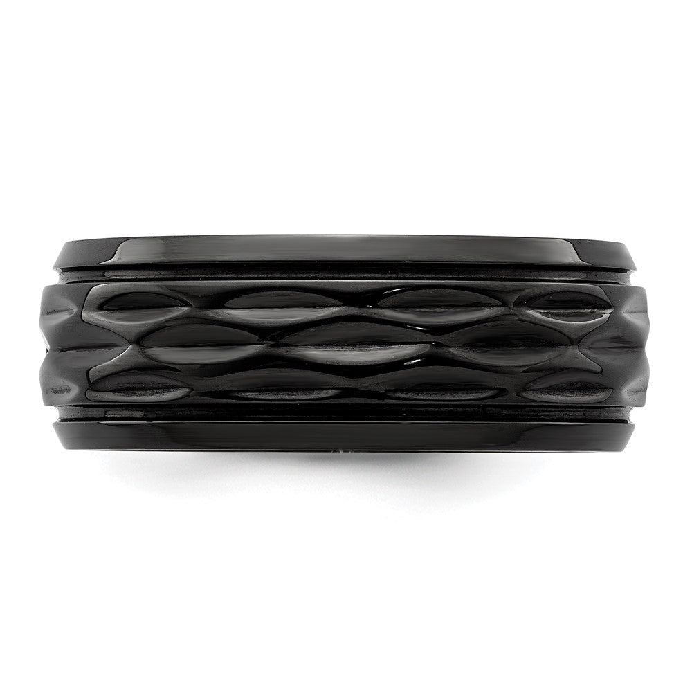 Black Zirconium Polished and D/C 8mm Band